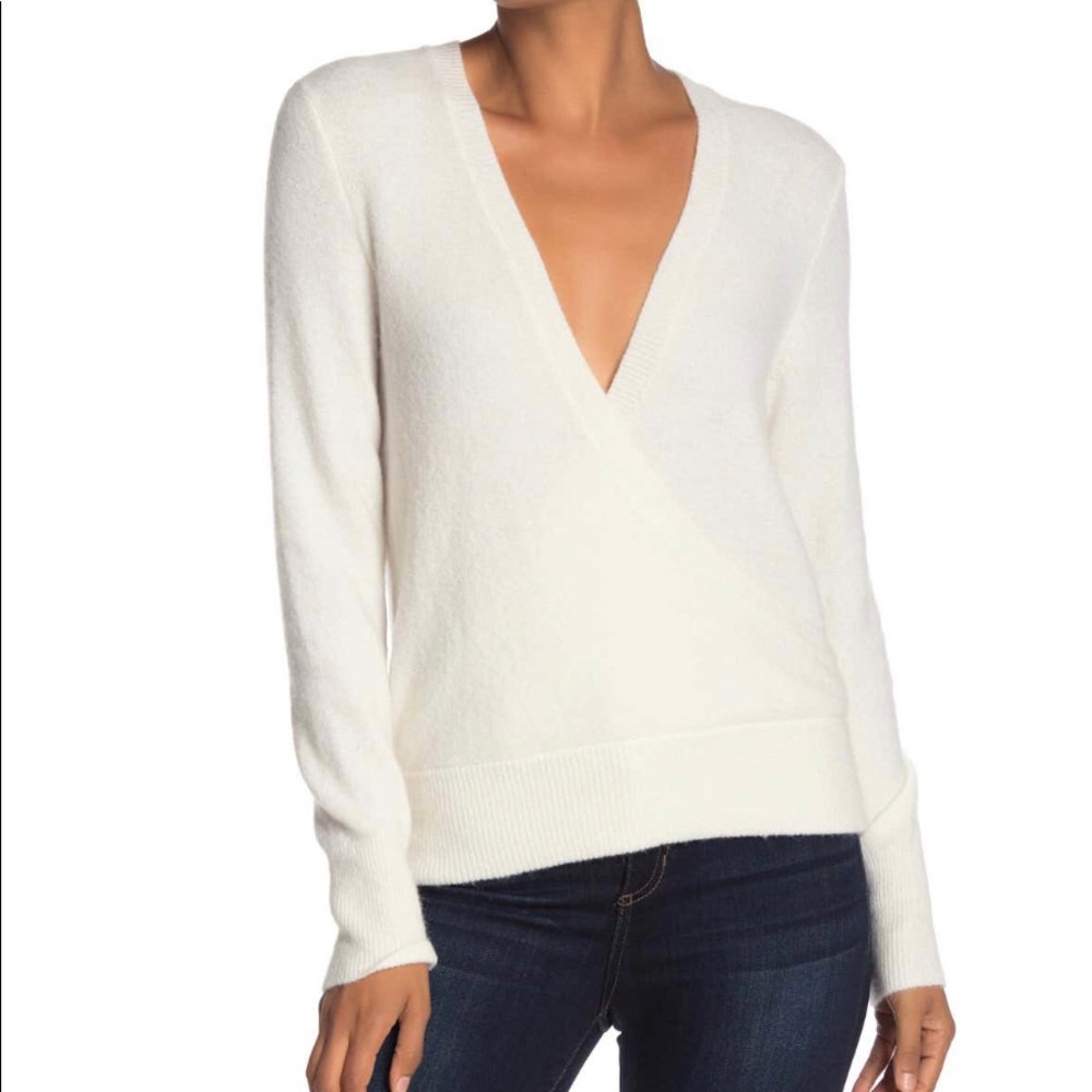 Madewell Faux Wrap Pullover Sweater